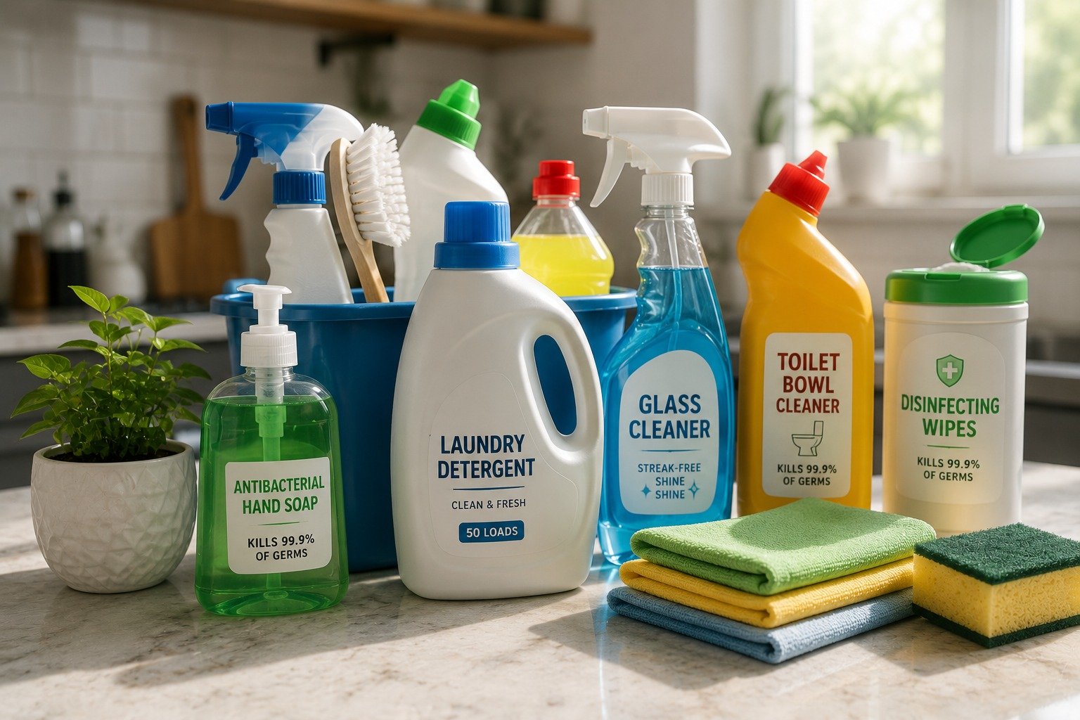 Household cleaning products that can affect indoor air quality